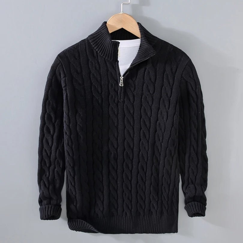 Maze | Men's Premium Quarter Zip Sweater - maze