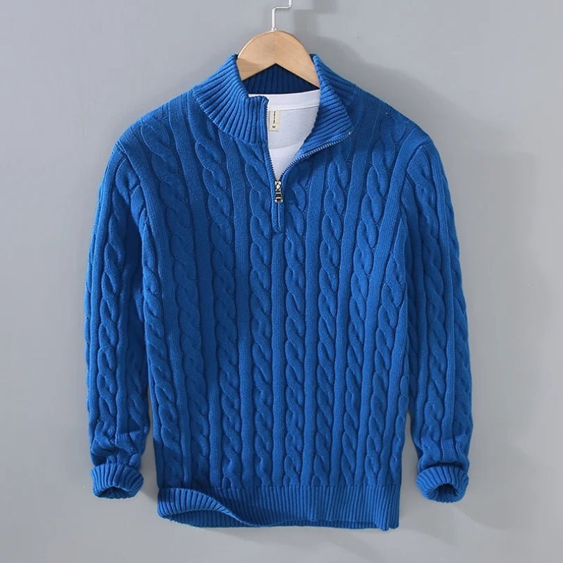 Maze | Men's Premium Quarter Zip Sweater - maze