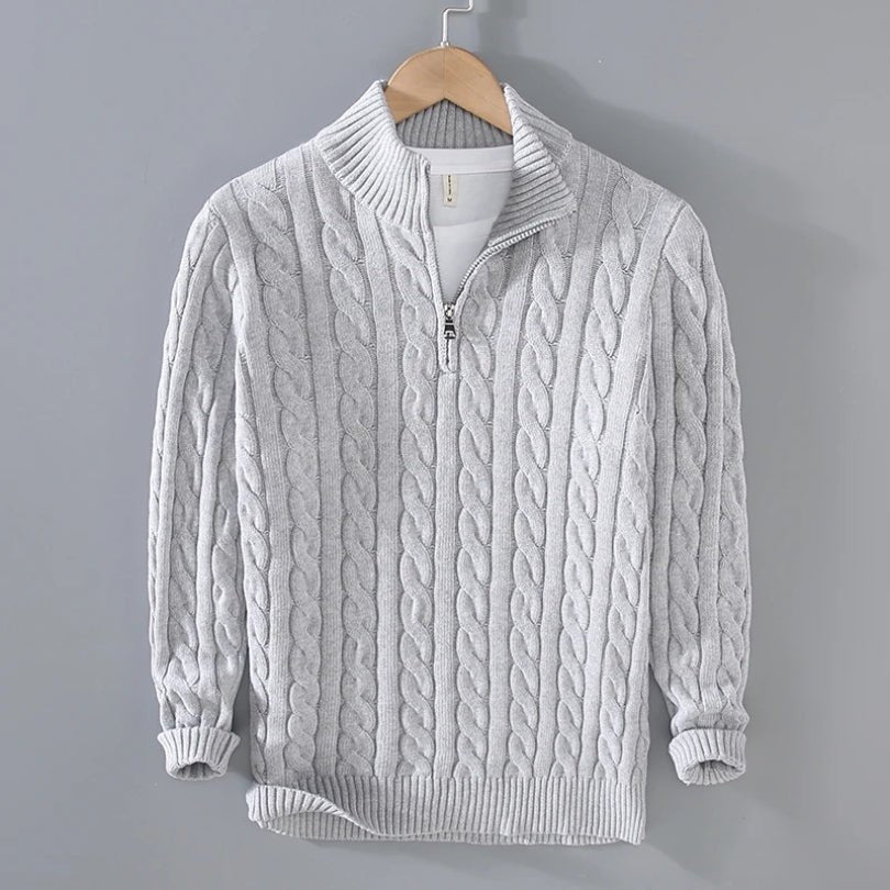 Maze | Men's Premium Quarter Zip Sweater - maze