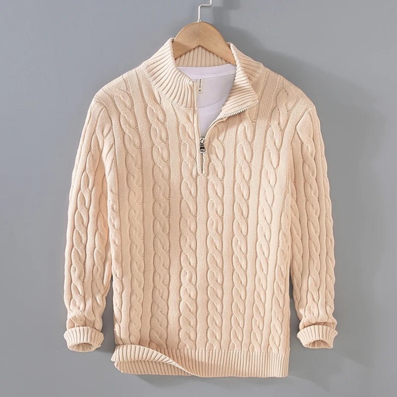 Maze | Men's Premium Quarter Zip Sweater - maze