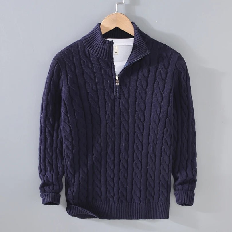 Maze | Men's Premium Quarter Zip Sweater - maze